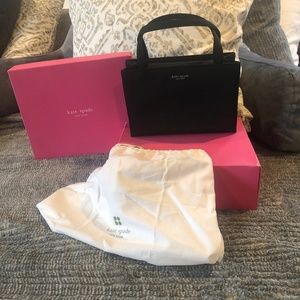 Kate Spade Black Satin Evening Bag